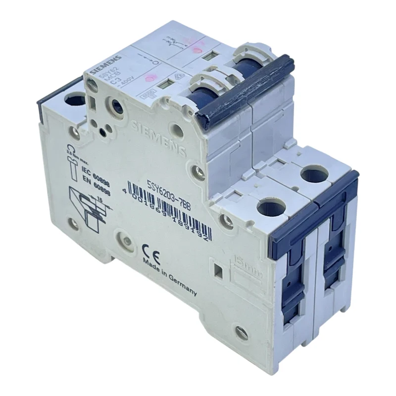 Siemens Leitungsschutzschalter 5SY6203-7BB C3A 2-polig 400V 6000A MCB