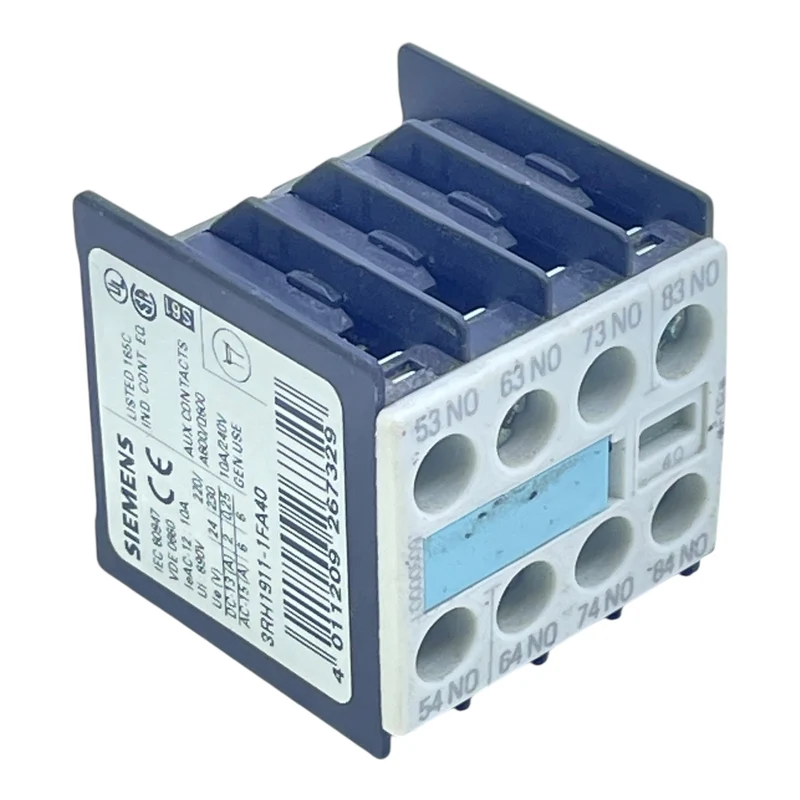 Siemens Hilfsschalterblock 3RH1911-1FA40 10A 240V 4-polig