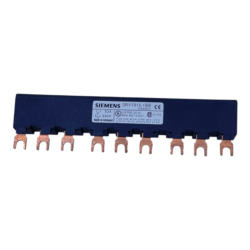 Siemens Sammelschiene 3RV1915-1BB 63A 690V 3-phasig 12-polig für 3RV1.11/2