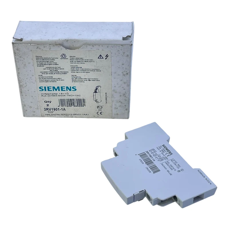 Siemens Hilfsschalter 3RV1901-1A 1NO+1NC Aux Contact Block VE:2 Stück