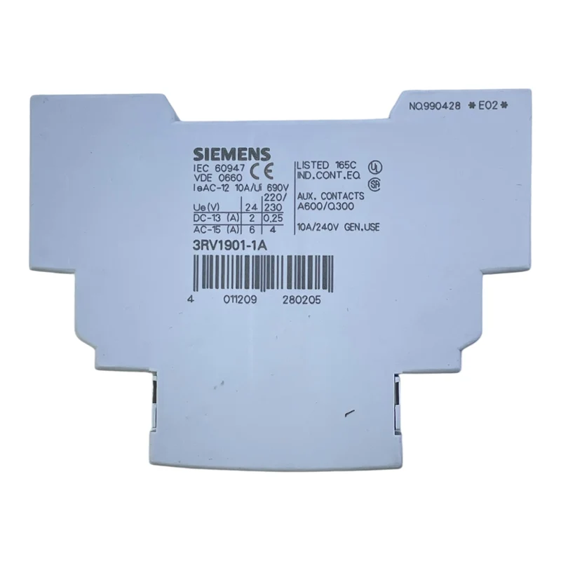 Siemens Hilfsschalter 3RV1901-1A 1NO+1NC Aux Contact Block VE:2 Stück