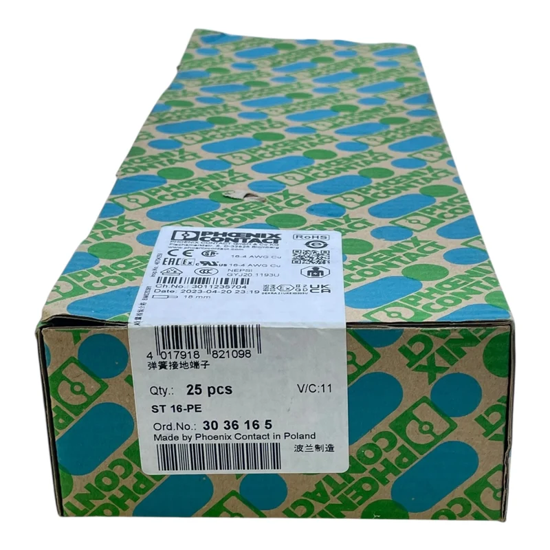 Phoenix Contact ST16-PE Reihenklemme 3036165 Reihenklemme Erdungsklemme