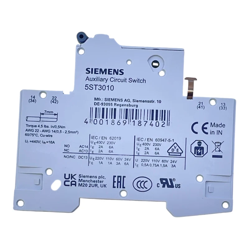 Siemens Hilfsschalter 5ST3010 für Leitungsschutzschalter Hilfsschalter