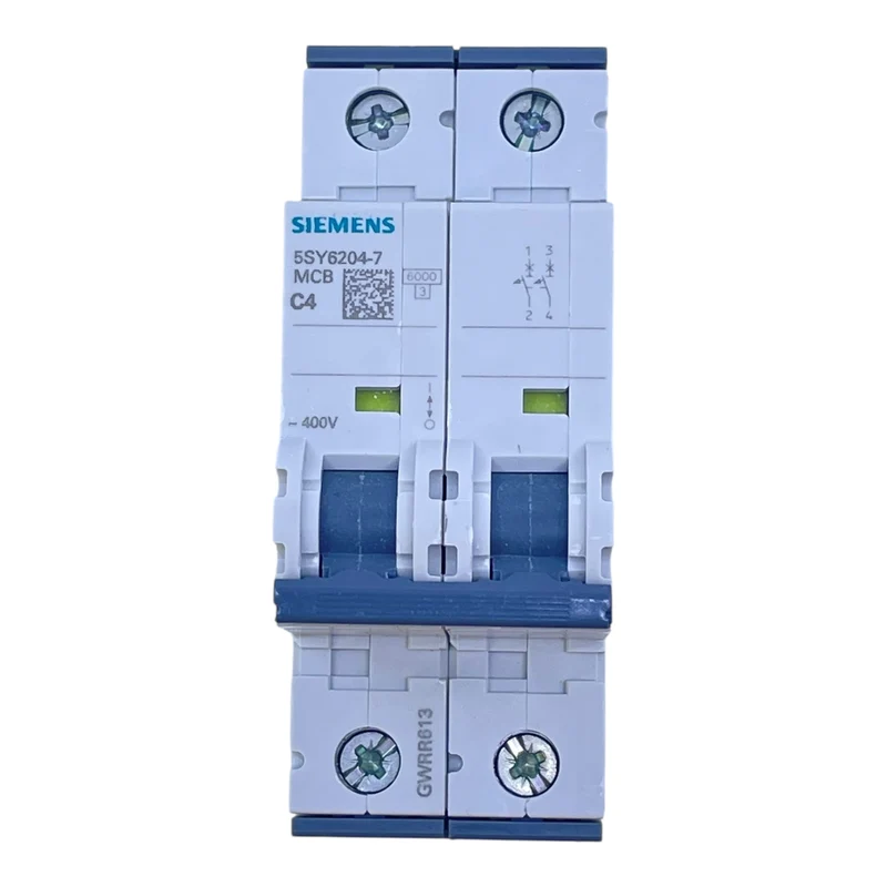 Siemens Leitungsschutzschalter 5SY6204-7 2-polig 4A C-Kennlinie 400V MCB