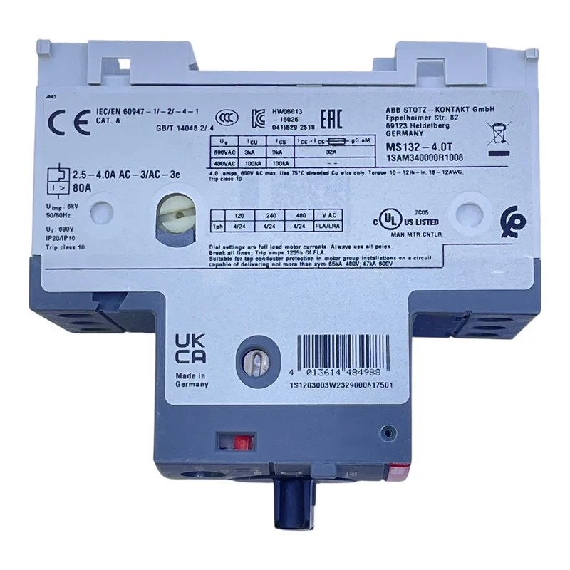 ABB Motorschutzschalter MS132-4.0T 2,5–4,0A 80A 1SAM340000R1008 MS132-T