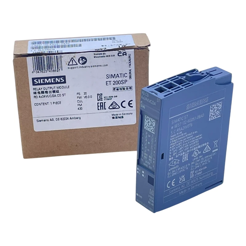 Siemens Relais-Ausgangsmodul 4x24VDC/2A 6ES7132-6GD51-0BA0 ET 200SP