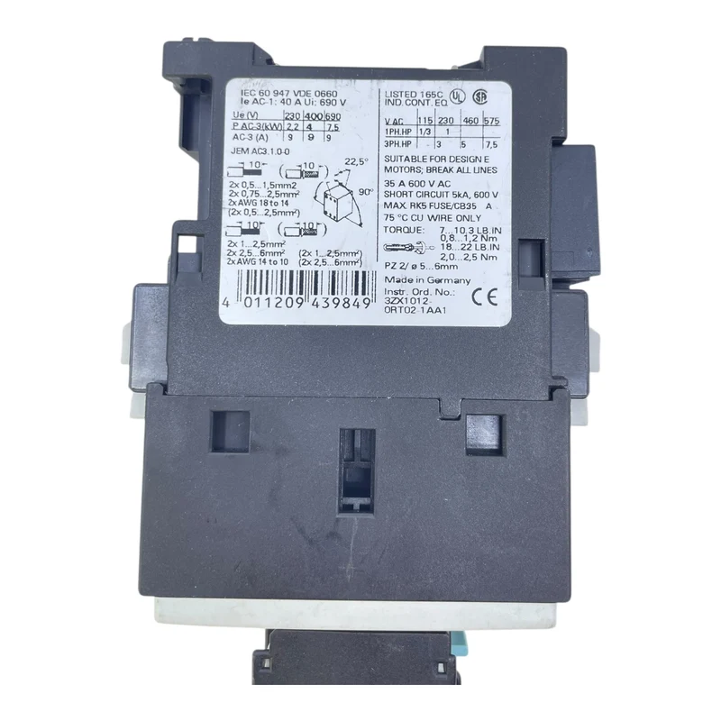 Siemens 3RT1023-1D Leistungsschütz - für industriellen Einsatz Leistungsschütz