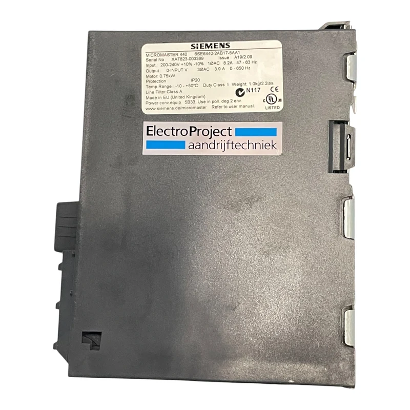 Siemens Frequenzumrichter 0,75kW 230V MICROMASTER 440 6SE6440-2AB17-5AA1