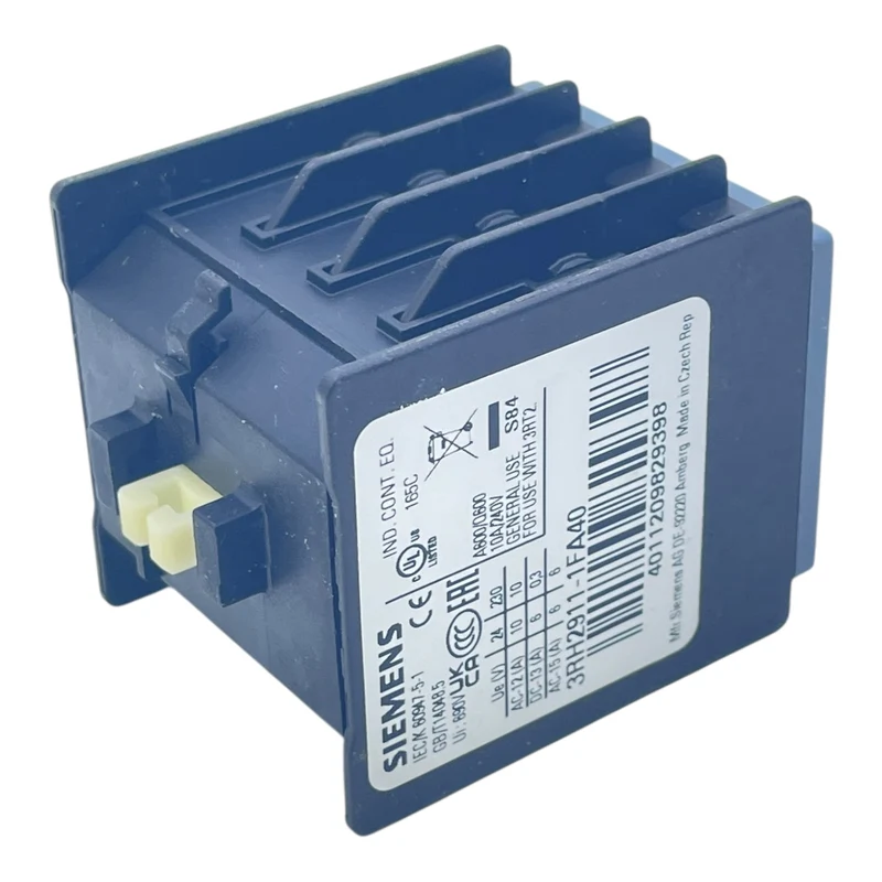 Siemens Hilfsschütz Hilfsschalterblock 3RH2911-1FA40 24V 230V Industrie Einsatz