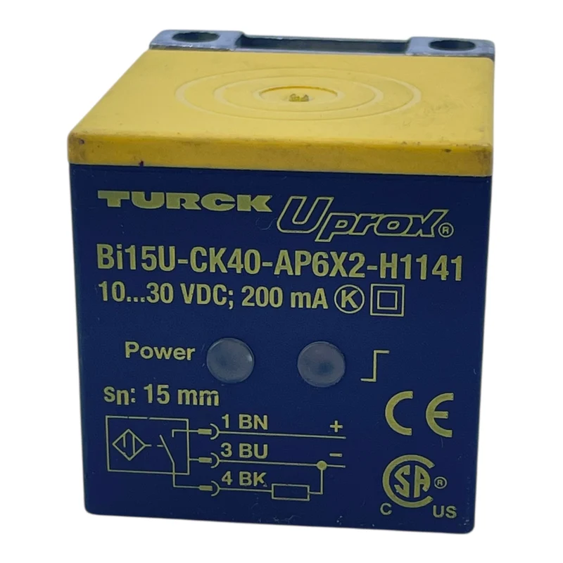 Turck Näherungsschalter Bi15U-CK40-AP6X2-H1141 Induktivsensor 15 mm 10–30 VDC