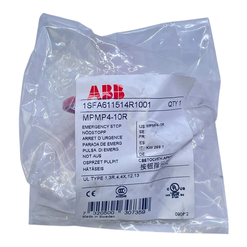 ABB Not-Aus-Taster MPMP4-10R 1SFA611514R1001 Rot Panelmontage Industrie Einsatz