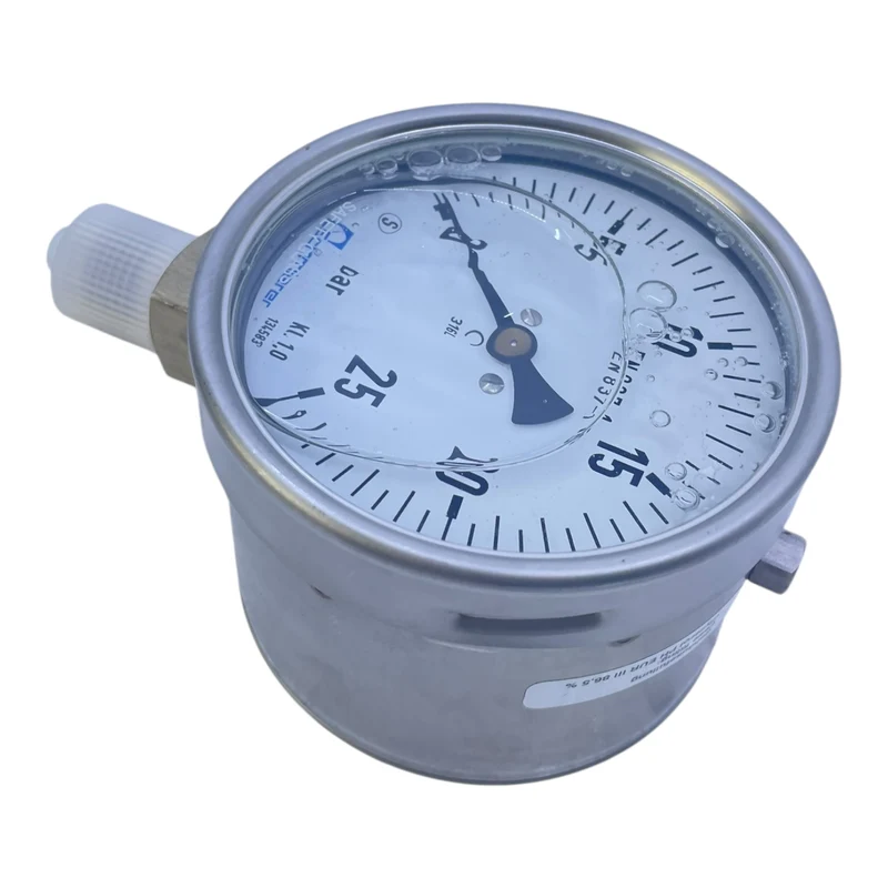 Schmierer Manometer 0-25bar 316L für industriellen Einsatz Manometer