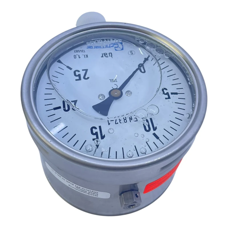 Schmierer Manometer 0-25bar 316L für industriellen Einsatz Manometer