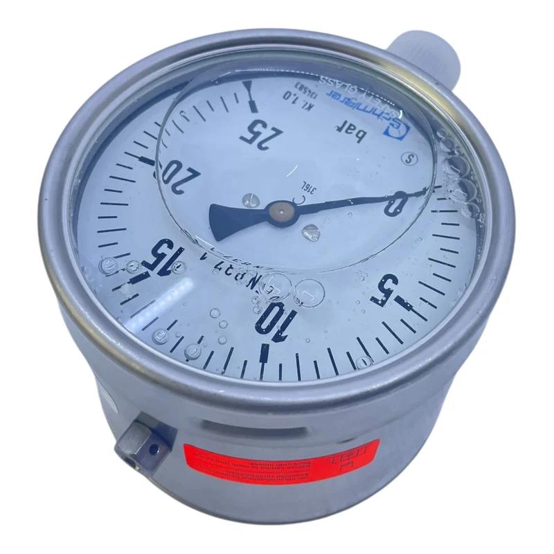 Schmierer Manometer 0-25bar 316L für industriellen Einsatz Manometer