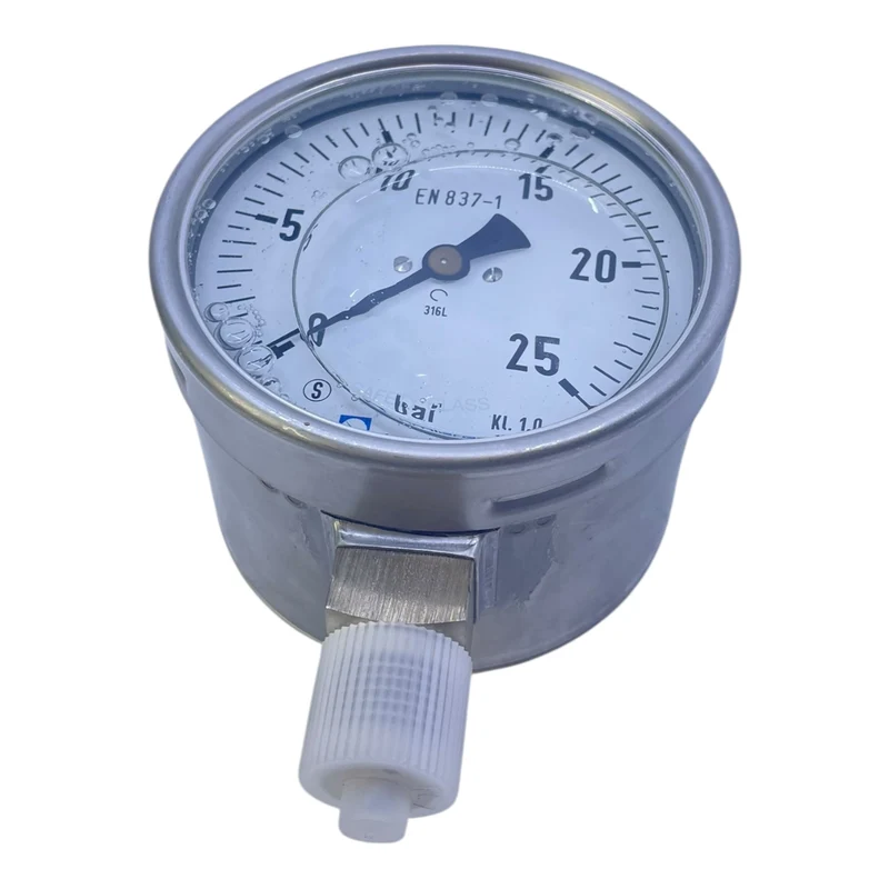 Schmierer Manometer 0-25bar 316L für industriellen Einsatz Manometer