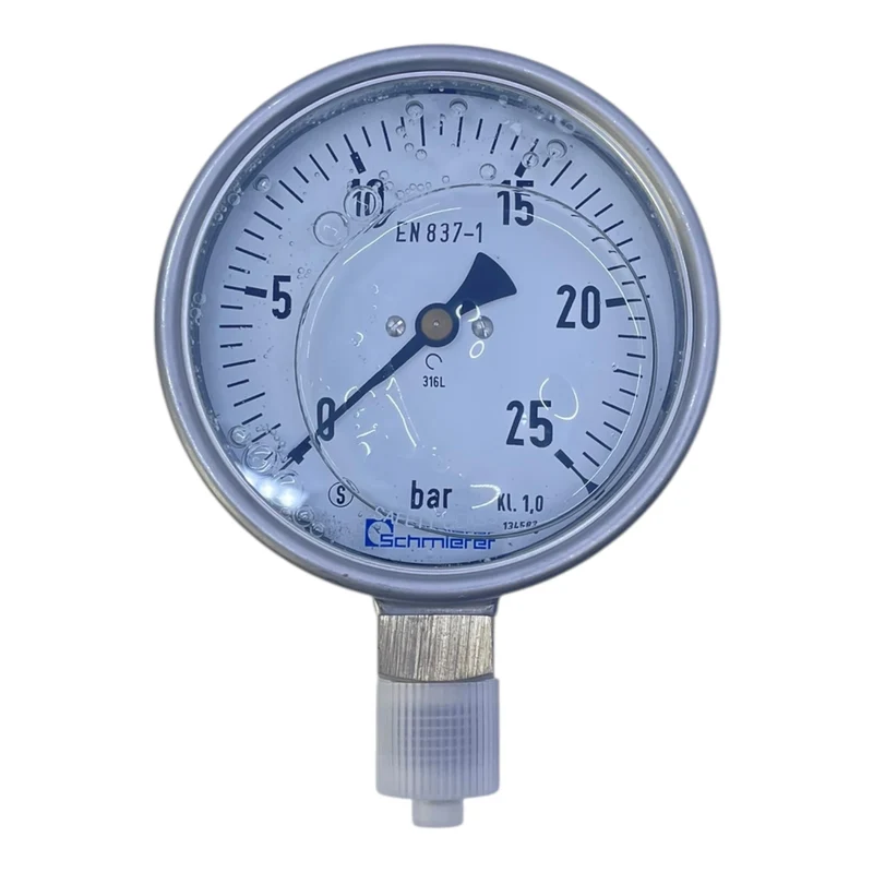 Schmierer Manometer 0-25bar 316L für industriellen Einsatz Manometer