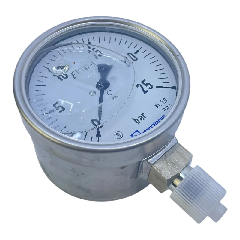 Schmierer Manometer 0-25bar 316L für industriellen Einsatz Manometer
