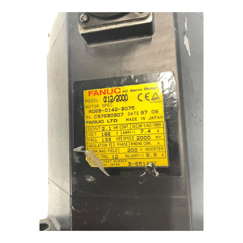 Fanuc AC-Servomotor 2,1kW A06B-0142-B075 Servomotor für industriellen Einsatz