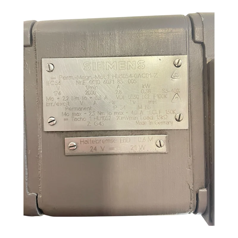 Siemens Servomotor 0,38kW mit Haltebremse für Industrie Einsatz 1HU30540AC01Z