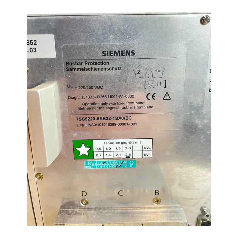 Siemens Sammelschienenschutz SIPROTEC 7SS52 Digitale Schutzeinheit für Industrie