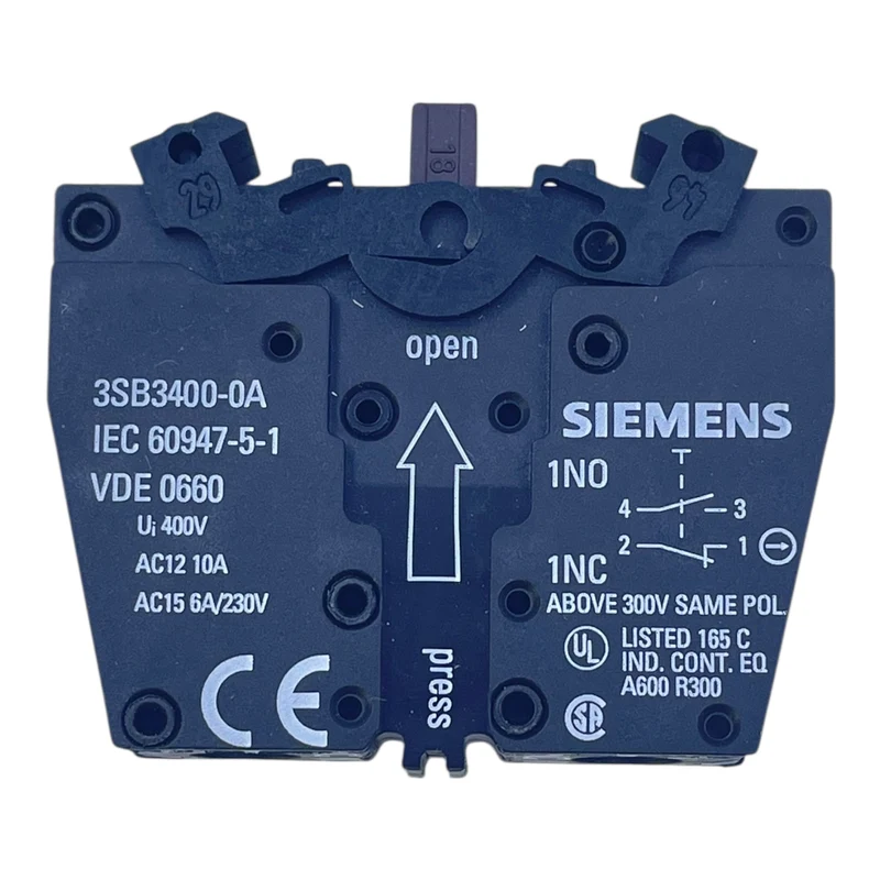 Siemens 3SB3201-0AA11 Drucktaster -für industriellen Einsatz Drucktaster 1NO+1NC