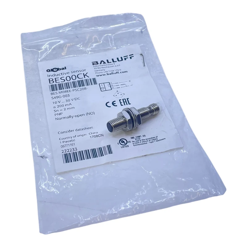 Balluff BES00CK Induktiver Sensor BES M08EE-PSC20B-S49G-003 - Industrie Einsatz