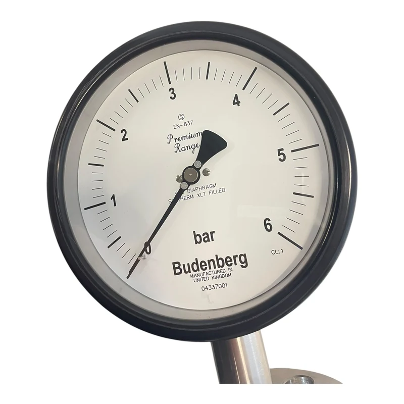 Budenberg Manometer 0–6 bar Flanschanschluss EN-837 Druckmessgerät 04337001