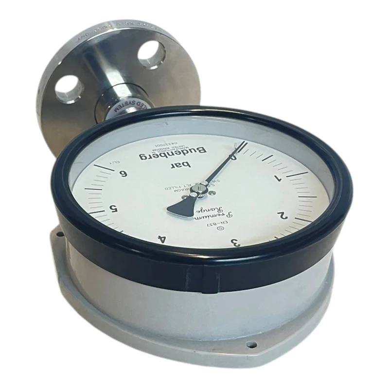 Budenberg Manometer 0–6 bar Flanschanschluss EN-837 Druckmessgerät 04337001