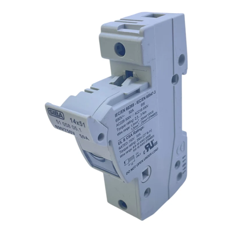 SIBA 51 058 05.1 Sicherungsfassung 690/750V 50A - für industriellen Einsatz