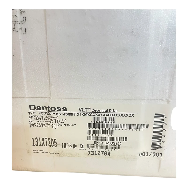 Danfoss FCD302 FCD302P1K5T4B66H1 131X7205 Frequenzumrichter 1,5kW - Industrie