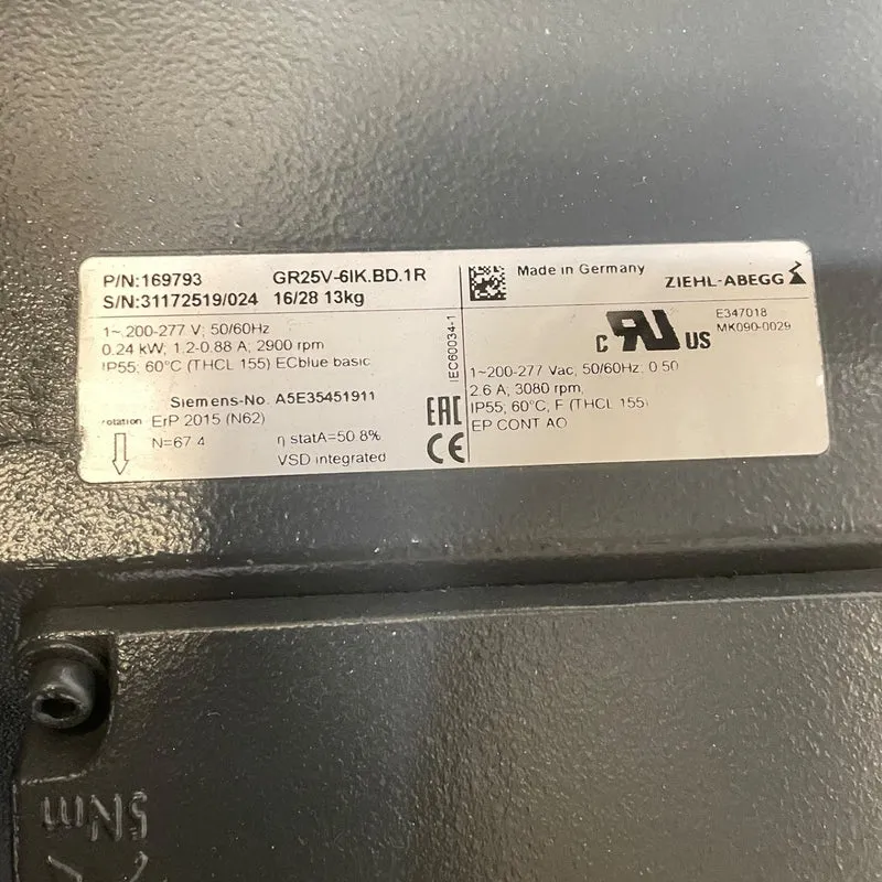 Siemens Servomotor 74kW Synchronantrieb 3000rpm IC22DQ 1PH8186-1DF022BC1 Servomotor