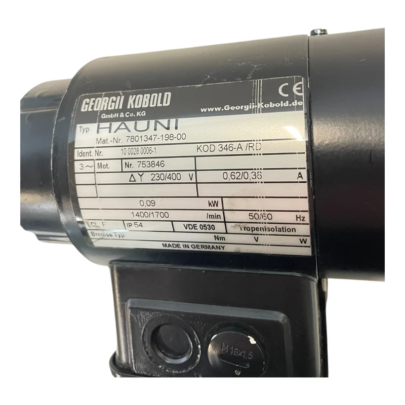 Georgii Kobold KOD346-A/RD Elektromotor 0,09kW 230/400V AC HAUNI Flanschmotor