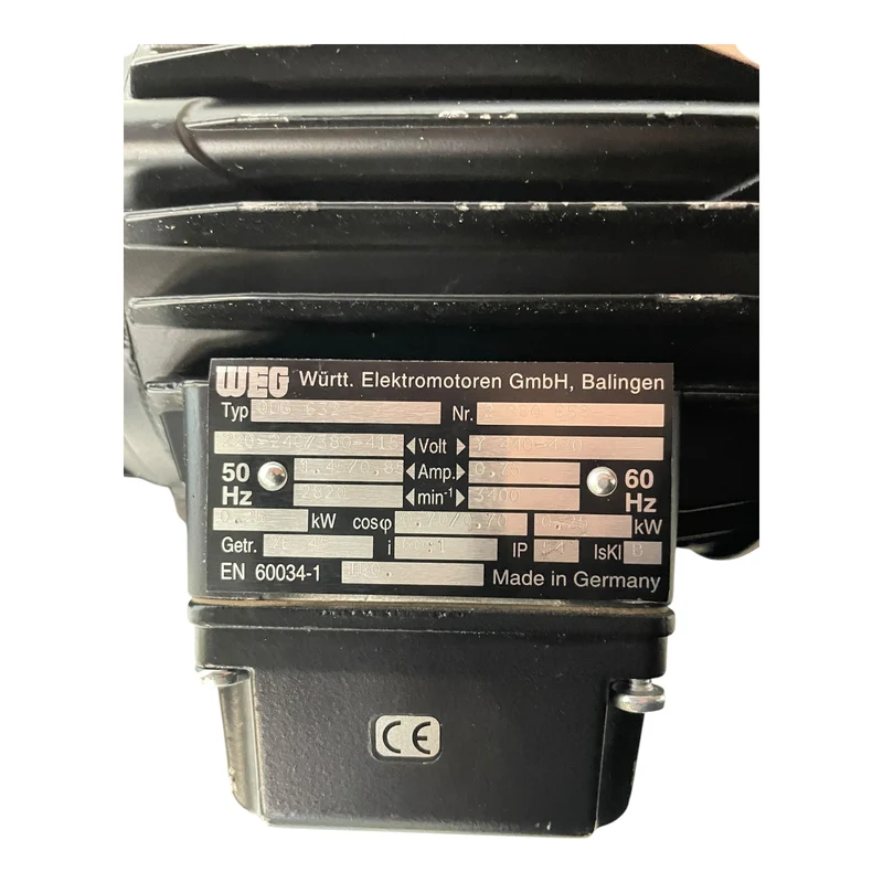 WEG Getriebemotor ODG 632 0,25kW 230/400V 3AC Flanschmotor Untersetzungsgetriebe