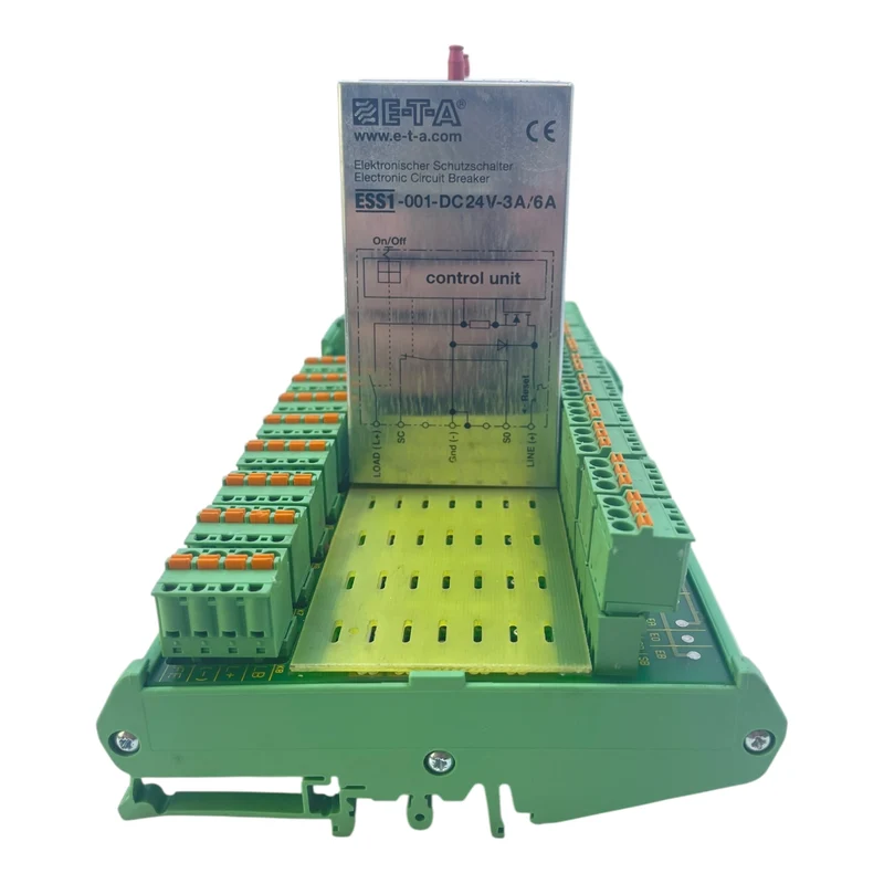 E-T-A Stromverteiler SVS1-08-L4-S1-E0-C1 mit 4x ESS1 3A/6A Schutzschalter 24V DC