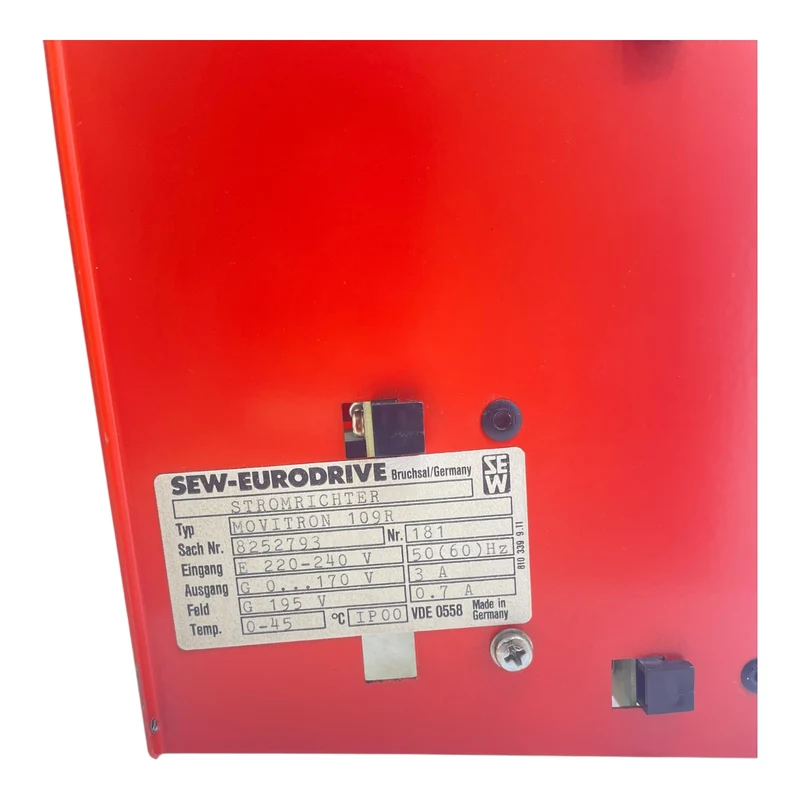 SEW Stromrichter MOVITRON 109R 220–240V 3A DC-Ausgang Feld 195V 8252793 SEW