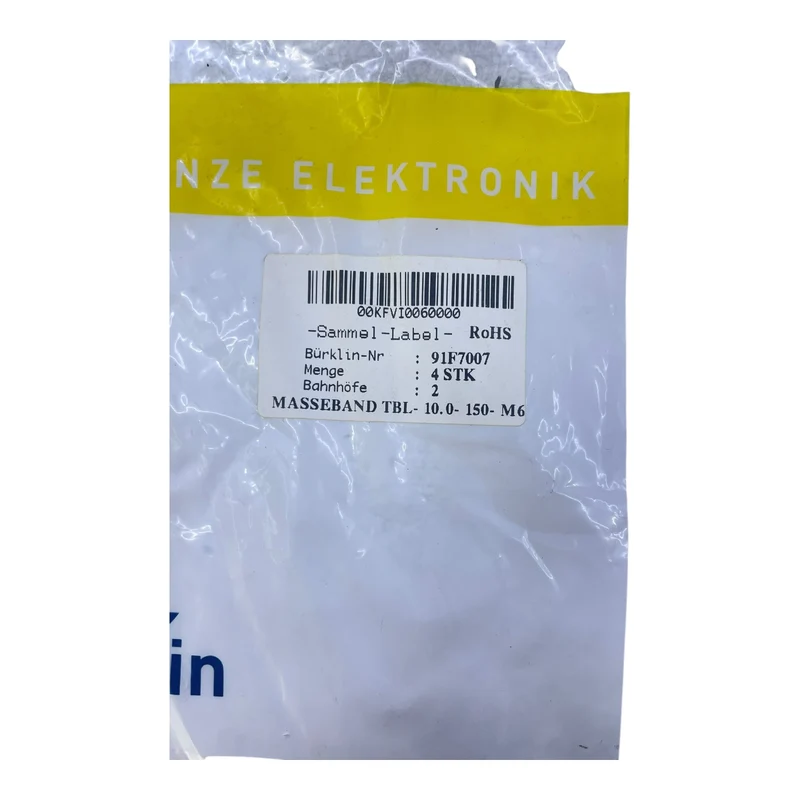 Bürklin 91F7007 Masseband Erdungsband VE:4stk - für industriellen Einsatz