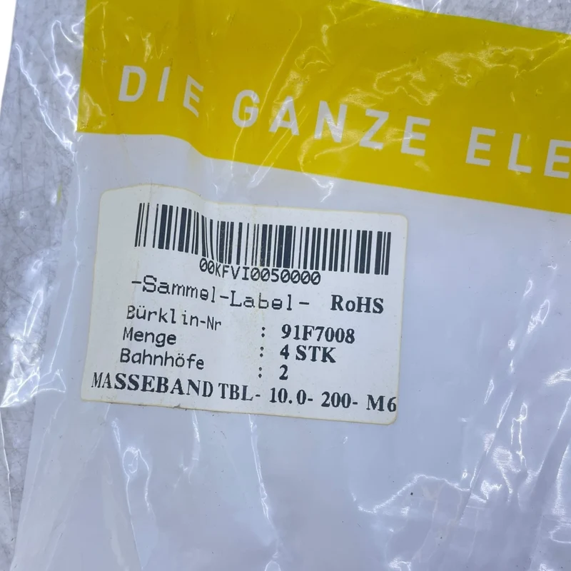 Bürklin 91F7008 Masseband Erdungsband VE:6stk/pcs - für industriellen Einsatz