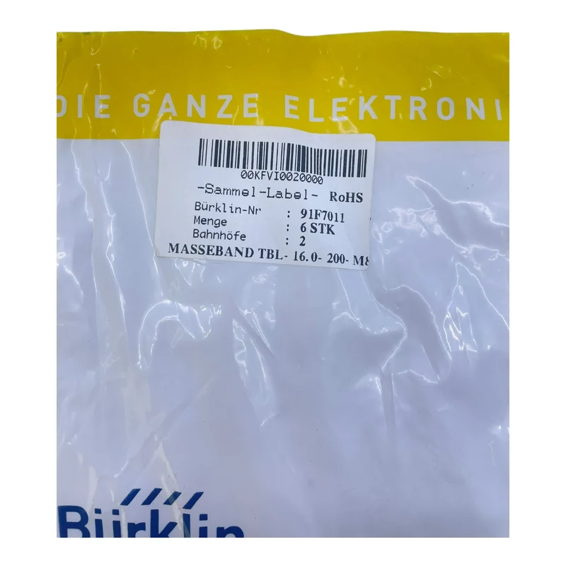Bürklin 91F7011 Masseband Erdungsband VE:6stk/pcs - für industriellen Einsatz
