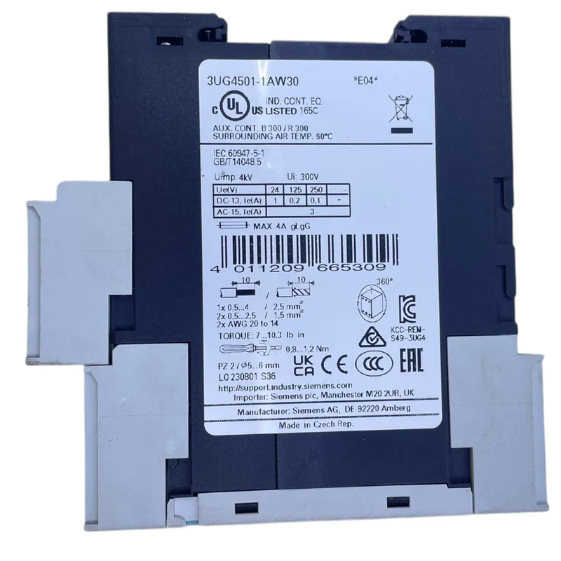 Siemens 3UG4501-1ÂW30 Überwachungsrelais für industriellen Einsatz Relais