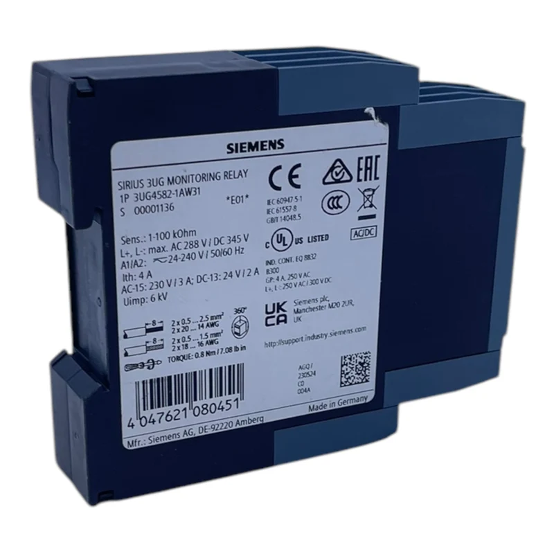 Siemens 3UG4582-1AW31 Überwachungsrelais für industriellen Einsatz Relais