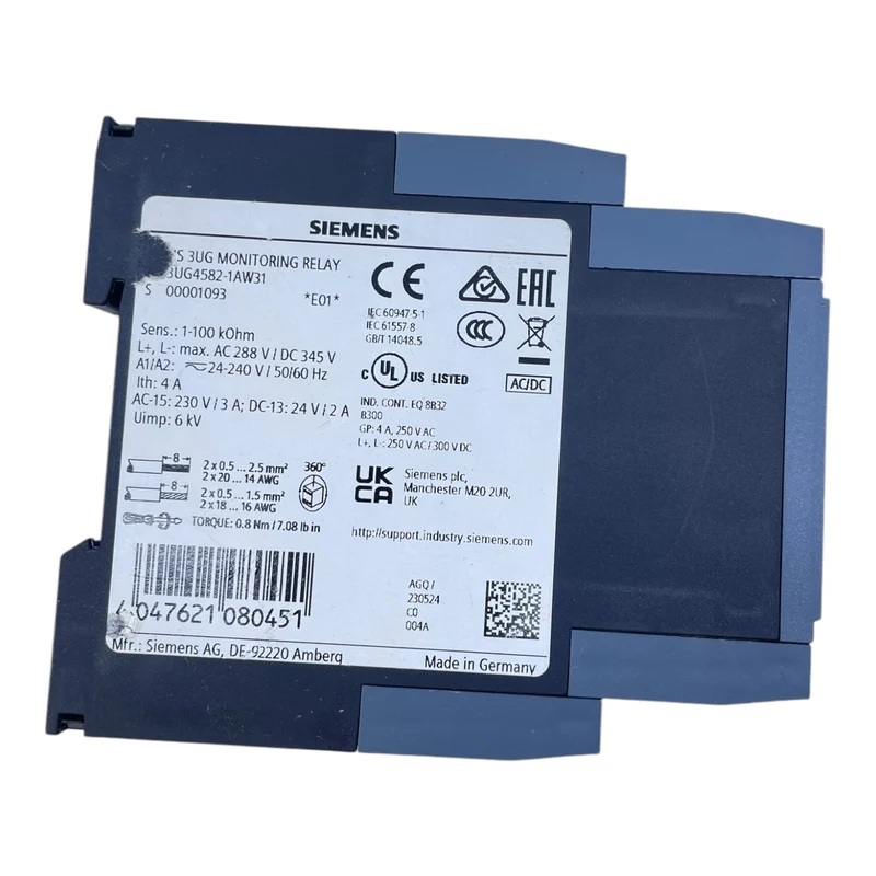 Siemens 3UG4582-1AW31 Überwachungsrelais für industriellen Einsatz Relais