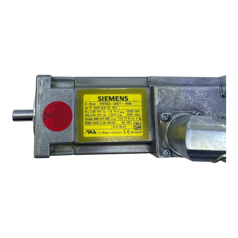 Siemens Simotics Servomotor 0,54Nm 174V IP64 1FK7022-5AK71-1HH0 Siemens 1FK7022
