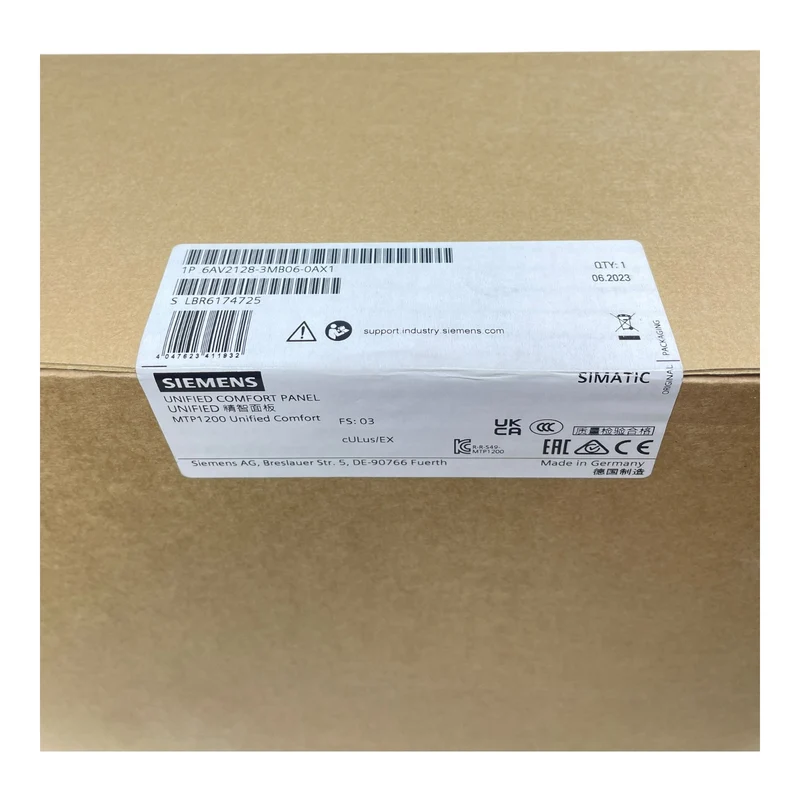 Siemens SIMATIC HMI MTP1200 Unified Comfort Touchpanel 6AV2128-3MB06-0AX1
