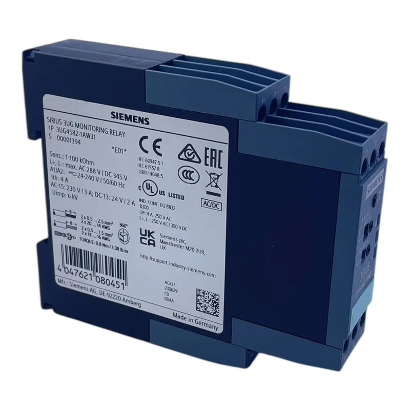 Siemens 3UG4582-1AW31 Überwachungsrelais für den industriellen Einsatz - Relais