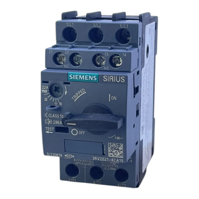 Siemens 3RV2021-4CA15 Leistungsschalter Baugröße S0 für den Motorschutz industr.