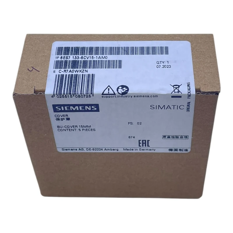 Siemens 6ES7133-6CV15-1AM0 5 BU-Cover 15MM. zum Schutz von Leerplätzen industr.
