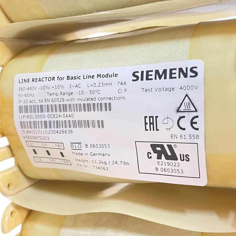 Siemens 6SL3000-0CE24-0AA0 Sinamics Line Reactor Transformator Industrie Einsatz