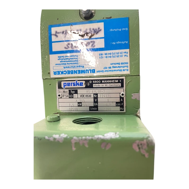 Perske VS40.09-2 Spindelmotor 1,5kW ca. Ø25mm Motor für industriellen Einsatz