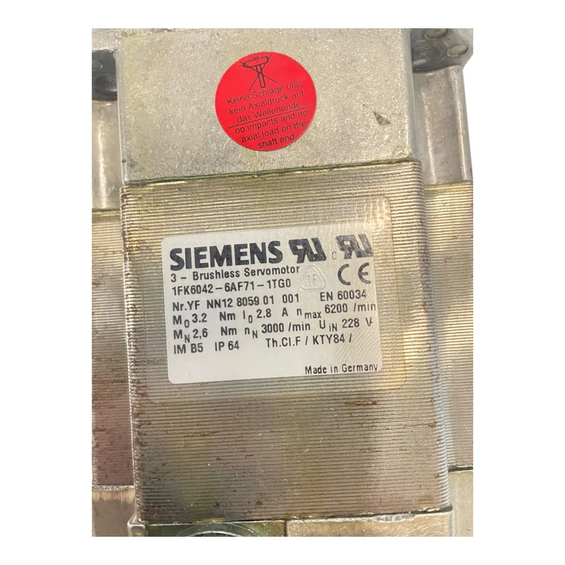 Siemens Servomotor 2,6Nm 1FK6042-6AF71-1TG0 Servomotor für industriellen Einsatz