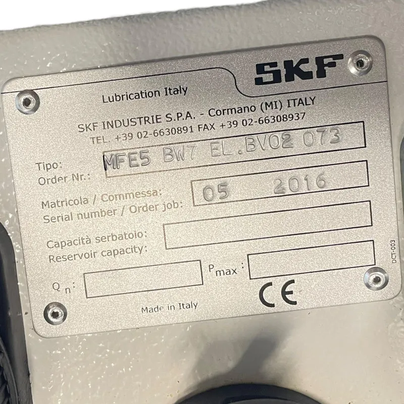SKF MFE5 BW7 EL.BV02 073 Schmierpumpe für industriellen Einsatz Schmierpumpe